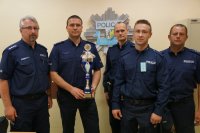 Patrol roku w obecności kierownika drużyny, Pierwszego Zastępcy Komendanta Miejskiego Policji w Bytomia nadkom. Dariusza Dziurki oraz instruktora technik interwencji KMP Bytom