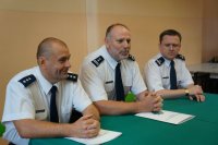Od lewej: Komendant Klimczak, Komendant Hajda, Komendant Knop