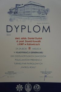 Dyplom Daniela Dyduk
