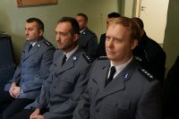 Policjanci z komisariatu obecni na uroczystości