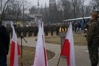 Żołnierze biorący udział w uroczystości