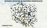 mapa wypadków