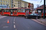 kolizja tramwaju z radiowozem