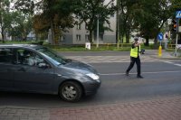 policjant zatrzymuje pojazd