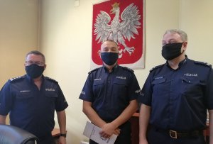 Wprowadzenie nowego Zastępcy Komendanta Komisariatu Policji III przez Komendanta Miejskiego Policji i jego Zastępcę