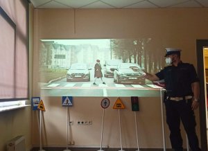 Prezentowany film  przez policjanta