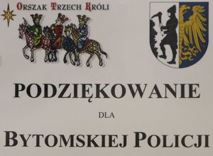 Podziękowania dla bytomskiej Policji