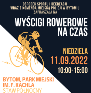 Plakat wyścigi rowerowe na czas