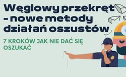 Plakat dotyczący oszustwa na węgiel.