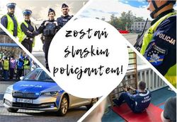 Zdjęcie przedstawia policjantów, radiowóz i napis zostań śląskim policjantem