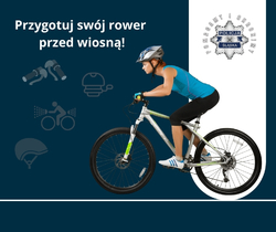 Plakat przygotuj swój rower przed wiosną