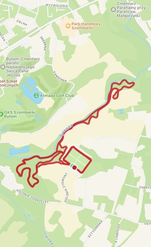 mapa biegu