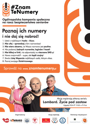 plakat kampanii #ZnamTeNumery