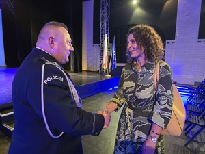 bytomski Komendant odbiera życzenia